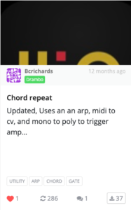 Chord Repeat on Drambo Patchstorage site